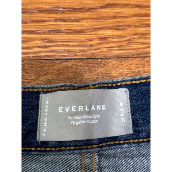 Everlane Womens Way-Wide Crop Jeans Size 29 31x20 Blue Dark Wash Denim Cropped - Picture 4 of 8